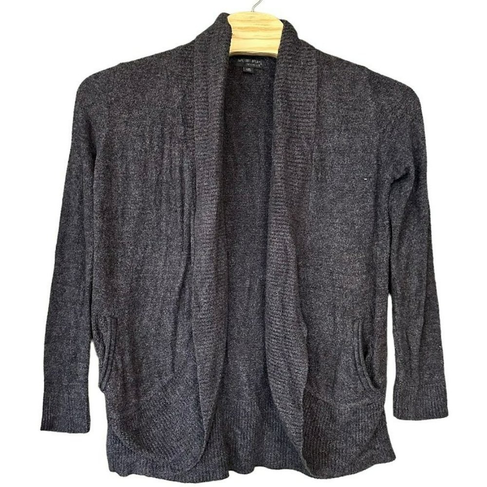 Barefoot‎ Dreams Black Cozy Chic Light Circle Cardigan Sweater Womens L / XL
